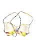 Out From Under Print Yellow Swimsuit Top Size S - photo 2