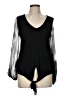VAVA by Joy Han Black Long Sleeve Blouse Size M - photo 1