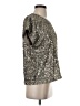 Tart 100% Polyester Metallic Silver Short Sleeve Top Size S - photo 4