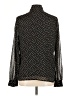 Halogen Polka Dots Black Long Sleeve Blouse Size M - photo 2