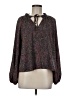 Evereve 100% Polyester Purple Long Sleeve Blouse Size M - photo 1