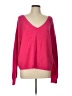 j. society Solid Pink Pullover Sweater Size L - photo 1