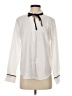 Elizabeth & Clarke 100% Polyester Ivory Long Sleeve Blouse Size 4 - photo 1