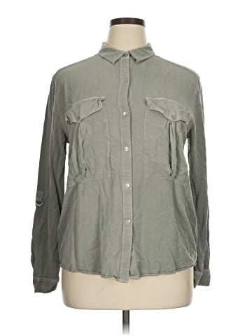 CALVIN KLEIN JEANS Long Sleeve Button-Down Shirt (view 1)