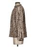 Shein 100% Polyester Animal Print Brown Long Sleeve Blouse Size 2 - photo 5