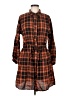 Blooming Jelly Plaid Orange Casual Dress Size M - photo 1