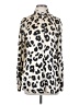 Zara Animal Print Ivory Long Sleeve Blouse Size S - photo 1
