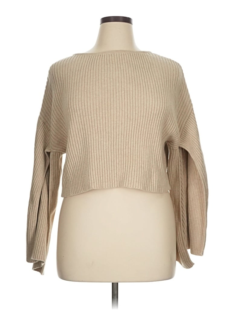 Pre-owned Eloquii Pullover Sweater In Tan
