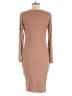 Unbranded Solid Brown Casual Dress Size L (estimated) - photo 2