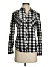 Joe Boxer 100% Cotton Checkered-gingham Black Long Sleeve Button-Down Shirt Size S - photo 1