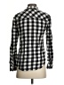 Joe Boxer 100% Cotton Checkered-gingham Black Long Sleeve Button-Down Shirt Size S - photo 2