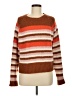 Line & Dot Stripes Brown Pullover Sweater Size M - photo 1