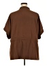 Unbranded 100% Polyester Brown Short Sleeve Blouse Size 4XL - photo 2