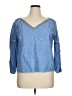 Zara Basic Blue 3/4 Sleeve Blouse Size XL - photo 1