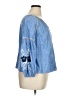 Zara Basic Blue 3/4 Sleeve Blouse Size XL - photo 4