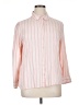 Chico's 100% Rayon Stripes Pink Long Sleeve Button-Down Shirt Size XL (3) - photo 1