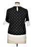 Faith and Joy Polka Dots Black 3/4 Sleeve Blouse Size XL - photo 2