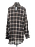 PrettyLittleThing Plaid Gray Long Sleeve Button-Down Shirt Size 2 - photo 2