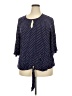 Fred David 100% Rayon Blue 3/4 Sleeve Blouse Size 2X - photo 1