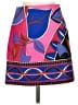 Zara 100% Polyester Graphic Red Casual Skirt Size M - photo 2