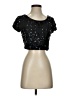 Express 100% Nylon Black Short Sleeve Top Size S - photo 1