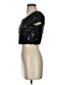 Express 100% Nylon Black Short Sleeve Top Size S - photo 5