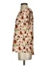 EMALINE 100% Polyester Floral Tan Short Sleeve Blouse Size S - photo 5