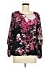 Alfani Black Long Sleeve Blouse Size M - photo 1