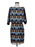 Jessica Simpson 100% Polyester Print Blue Casual Dress Size S - photo 1