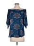 Renee C. 100% Polyester Blue 3/4 Sleeve Blouse Size S - photo 1
