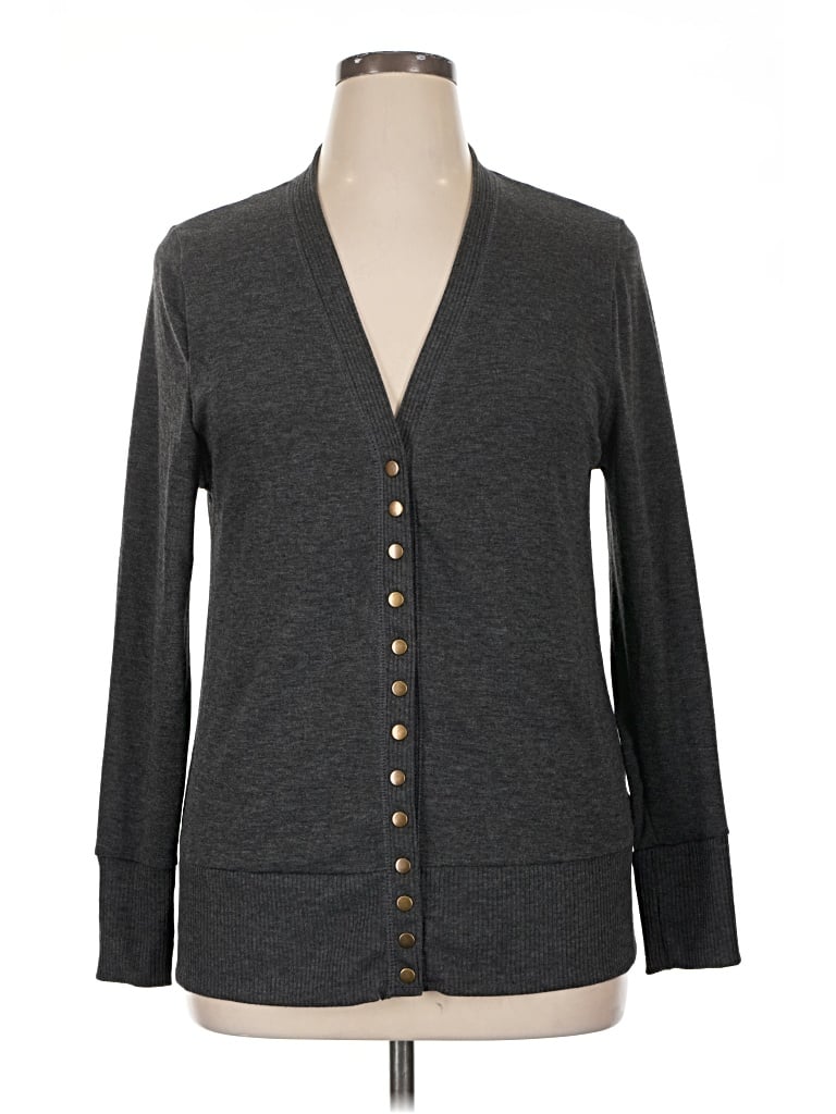 Pre-owned Zenana Cardigan Sweater In Gray