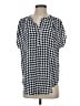 PREMISE 100% Polyester Polka Dots Blue Short Sleeve Blouse Size XS - photo 1