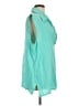 Assorted Brands Teal Sleeveless Button-Down Shirt Size L - photo 4