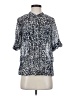 Ann Taylor LOFT 100% Polyester Animal Print Silver Short Sleeve Blouse Size S - photo 1