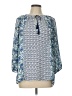 dalia 100% Polyester Blue 3/4 Sleeve Blouse Size L - photo 1