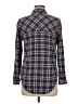Passport 100% Cotton Plaid Blue Long Sleeve Button-Down Shirt Size M - photo 2