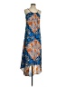Eight Sixty 100% Polyester Print Blue Casual Dress Size XS - photo 1