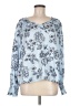 Ann Taylor 100% Polyester Blue 3/4 Sleeve Blouse Size M - photo 1