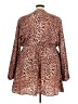 Boohoo 100% Polyester Animal Print Brown Casual Dress Size 24 - photo 2