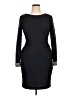 Eliza J 100% Polyester Chevron-herringbone Black Cocktail Dress Size 14 - photo 1