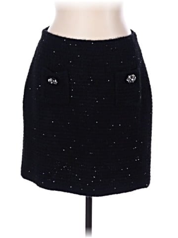 Self-Portrait Sequin Textured Knitted Mini Skirt (view 1)