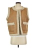 Coco + Carmen 100% Polyester Tan Faux Fur Vest Size S - photo 1