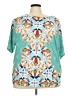 JM Collection Teal Short Sleeve Blouse Size XXL - photo 1