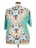 JM Collection Teal Short Sleeve Blouse Size XXL - photo 2