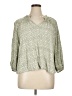 Caslon 100% Rayon Green 3/4 Sleeve Blouse Size 1X - photo 1