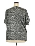 Cathy Daniels Animal Print Silver Short Sleeve Blouse Size 2X - photo 2