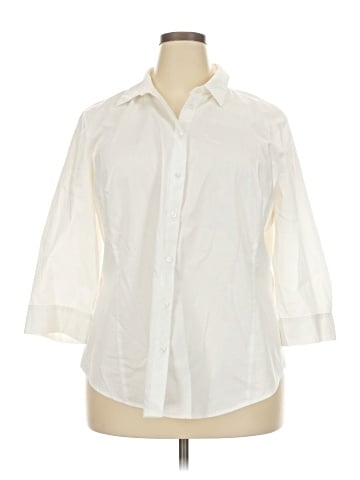 Worthington 3/4 Sleeve Button-Down Shirt (view 1)