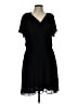 H&M 100% Polyester Solid Black Casual Dress Size L - photo 1