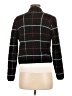 August Silk Plaid Black Cardigan Size M - photo 2