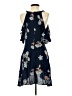 JOA 100% Rayon Paisley Blue Casual Dress Size XS - photo 2